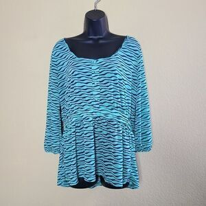 Rue 21 Sheer Striped Top